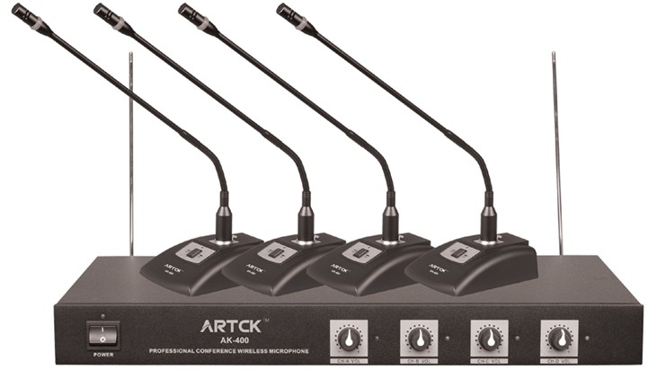 AK-400 VHF 四通道无线会议话筒