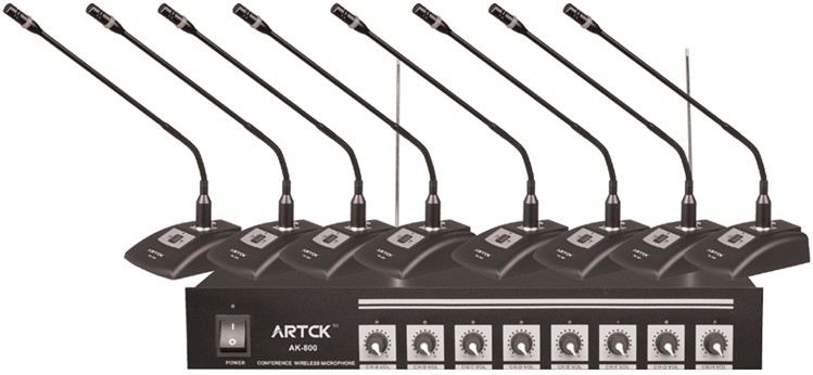 AK-800 VHF 八通道无线会议话筒