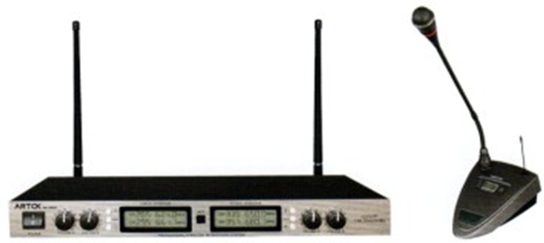 AK-8430 UHF 四通道红外对频无线会议话筒